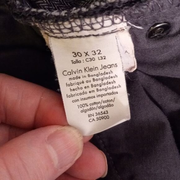 Calvin Klein Jeans W30 L32 Mens Pants Blue Cotton Denim - Picture 6 of 14